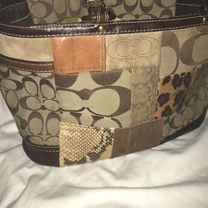 Coach Bags - Coach 1941 Multicolor Leather Snakeskin Suede Tote Coach Bags - Coach 1941 Multicolor Leather Snakeskin Suede Tote